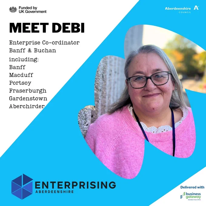Image of Debi Weir, Banff & Buchan Enterprise Coordinator with Enterprising Aberdeenshire.