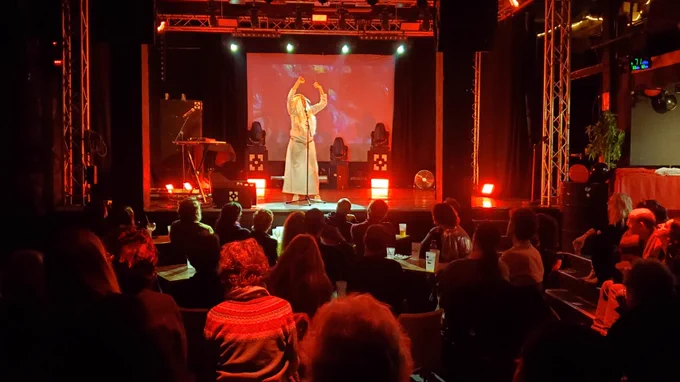 Lesteria on stage at Point Ephemere for the 5th anniversary of Paris Heretics