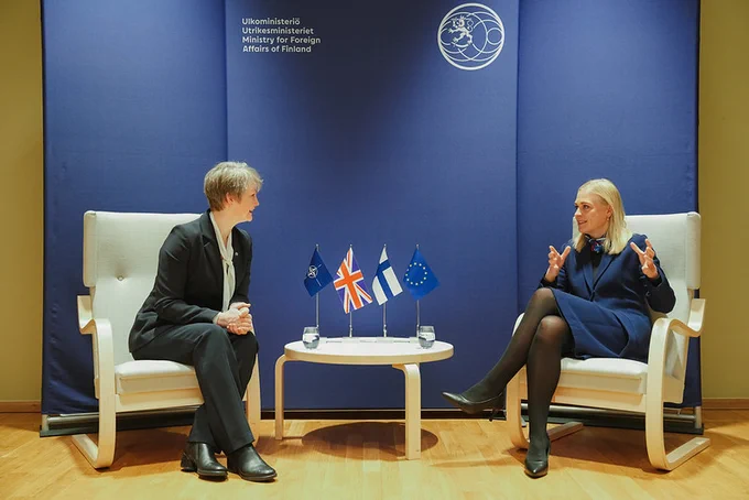Foreign Secretary Yvette Cooper visits Finland
14/01/2026. Helsinki, Finland. Foreign Secretary Yvette Cooper meets with Finland’s Foreign Minister Elina Valtonen on her visit Finland. Picture by Ben Dance / FCDO