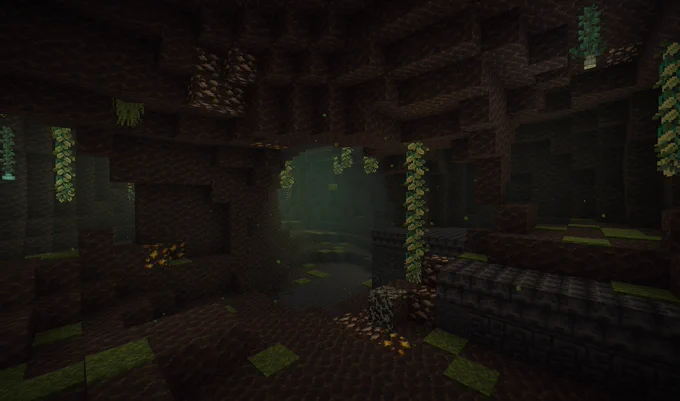 A new structure peaks out from the cave floor.