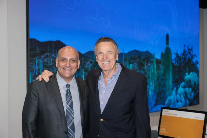 Posed photo of Dr. Spetzler and Dr. David