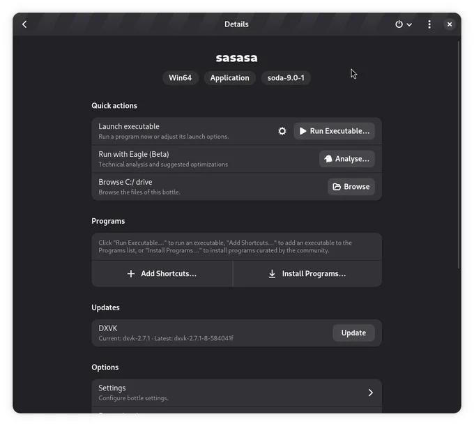 A screenshot showing a new "Run with Eagle (Beta)" option with label: Technical Analysis suggested optimizations.