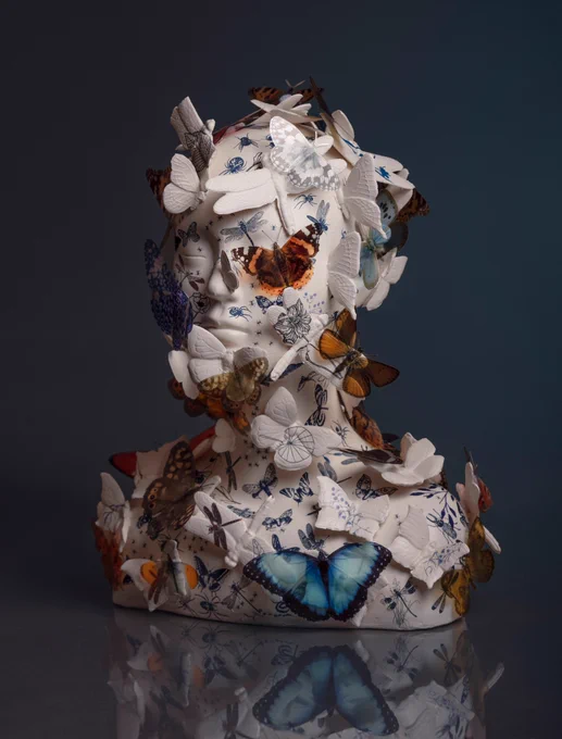Ebony in Veil of Fight (Whispers of the Everglades)
Medium: Porcelain Ceramics
Dimensions: 13” x 9” x 16.5”
Year: 2025
Artist Morel S. Doucet