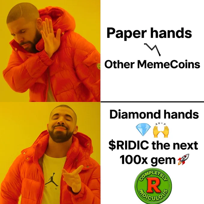 $RIDIC is still standing.
Still building.
Still pushing.

In a market full of fear, fake pumps and weak hands…
$RIDIC stays stable and keeps fighting for the moon. 🌕🚀

No panic.
No noise.
Just conviction.

Completely Ridiculous.
Relentlessly Inevitable.

#RIDIC #Memecoin #CryptoTwitter #Solana