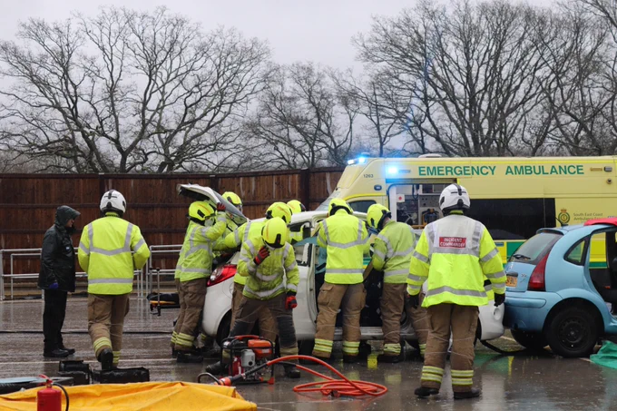 Road traffic collision demonstration