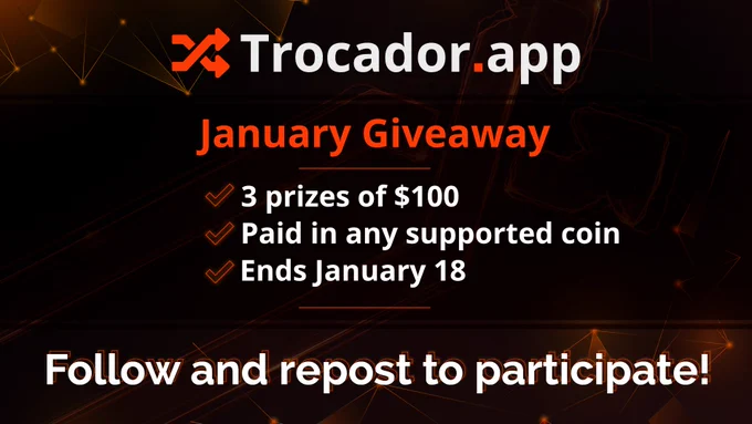 Trocador.app Giveaway
