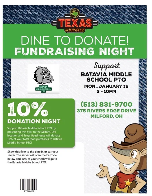 flyer for Texas Roadhouse
