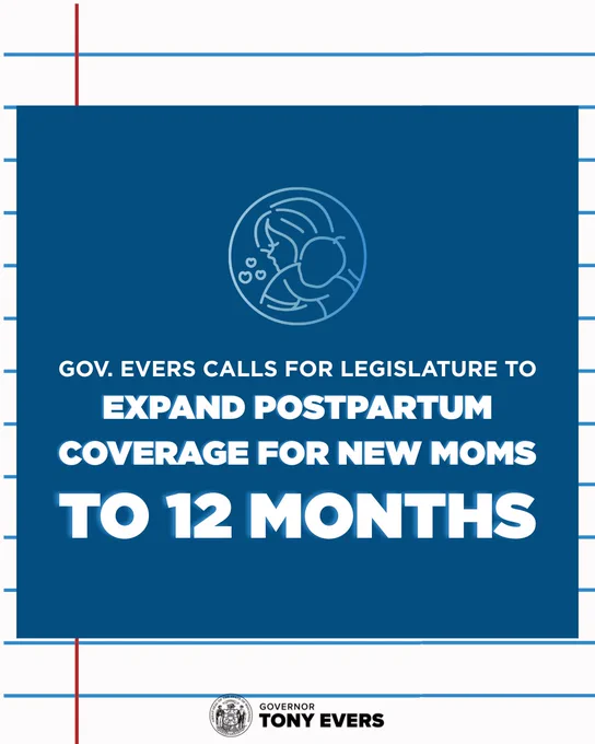Gov. Evers calls for Legislature to expand postpartum coverage for new moms to 12 months