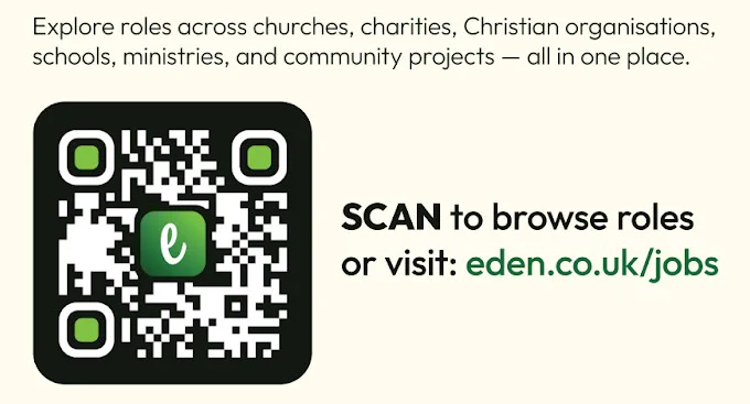 Scan the QR code to download the free Christian Jobs app