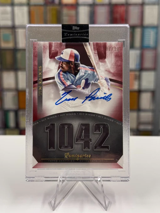 2021 Topps Luminaries Autographed Hit King card
Tim Raines, Montreal Expos, (07/10)
No. 4 NL hits total, 1980s decade