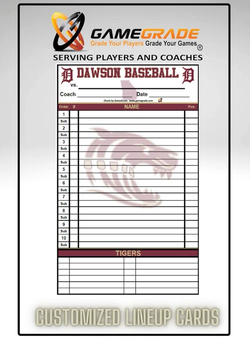 Customized 4 Part Carbonless Lineup Cards