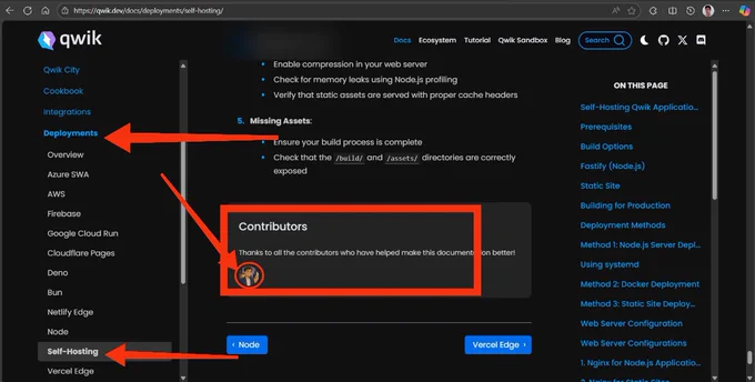 Qwik Framework Self-Hosting Deployment Guide