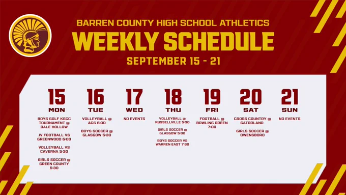 weekly schedule