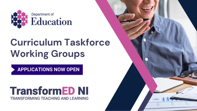 Illustrated graphic with added text "Curriculum Taskforce Working Groups Applications Now Open"