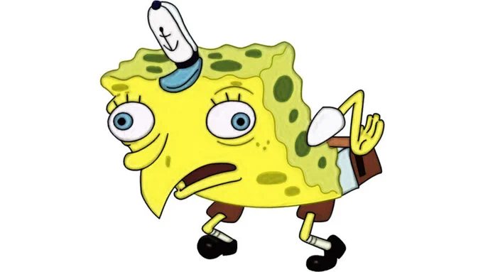 Spongebob mocking meme