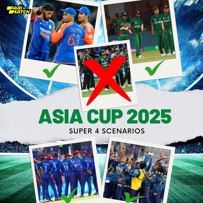 🇮🇳 India storms into the Asia Cup 2025 Super 4!
🇵🇰 Pakistan now face a do-or-die clash vs UAE to stay alive.
🌧️ If rain intervenes, NRR could decide their fate!

Who do you think will join India in the Super Four? 👀🔥

#AsiaCup2025 #Cricket