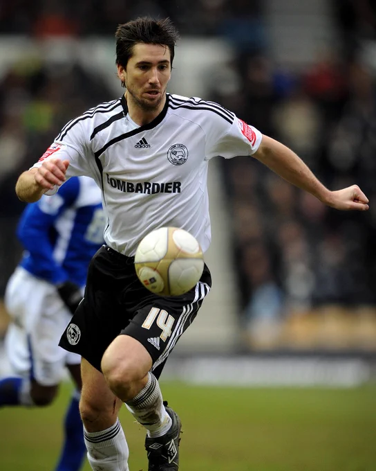 Shaun Barker in action for Derby County.