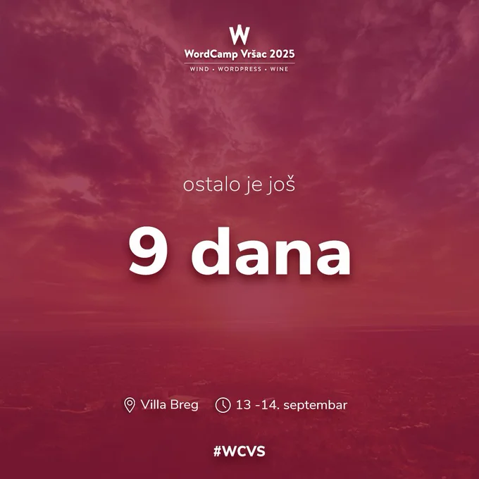 još 9 dana do početka kampa