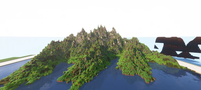Minecraft hill build daylight 