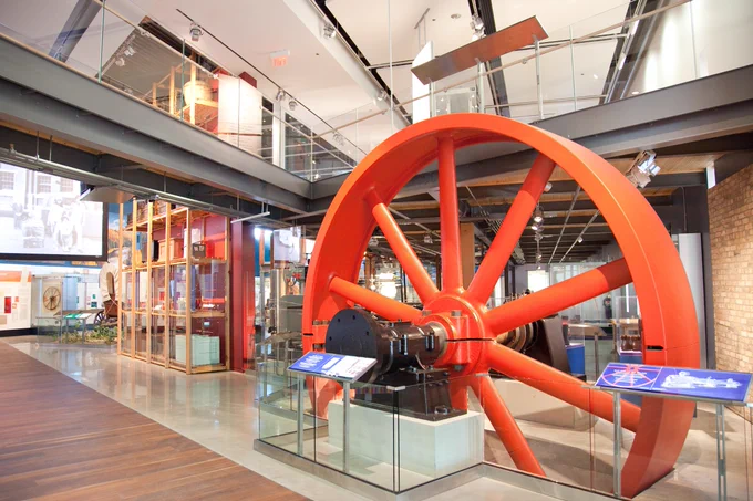 A colourful exhibit inside the Ken Seiling Waterloo Region museum.