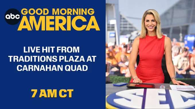 ABC Good Morning America. Live hit from Traditions Plaza at Carnahan Quad