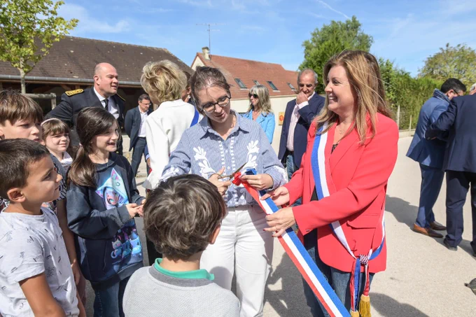 Inauguration de la cour végétalisée de l'école communale d'Orphin