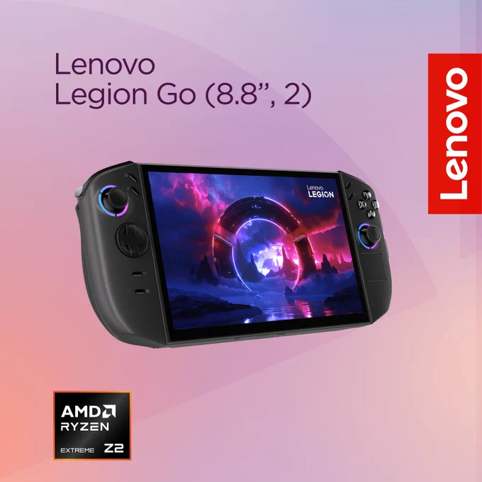 Lenovo Legion Go Gen 2 delivers uncompromised performance in the palm of your hands, advanced by @AMD #Ryzen processors.​
​
With Legion Truestrike detachable controllers you can lock in, without feeling tied down. ​

Learn More: https://www.lenovo.com/innovationworld?cid=ww:lenovosocial:emejnv | #LenovoInnovationWorld