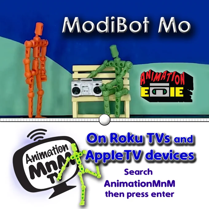 Animation Eddie and Modibot Mo can be seen on streaming platform AnimationMnM-tv.