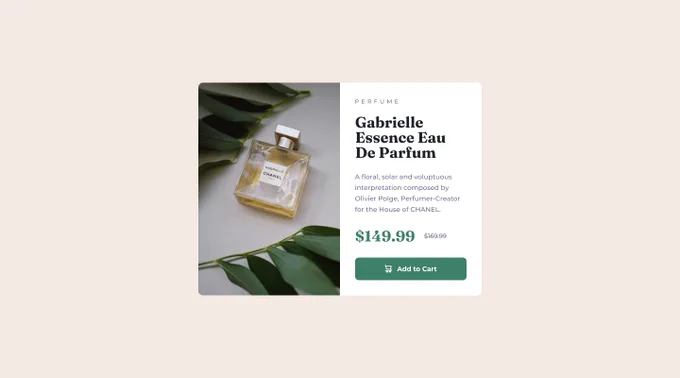 Clean design of a product preview card with HTML and CSS 