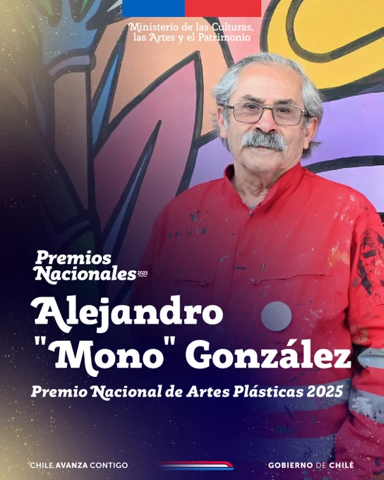 Premios Nacionales
Alejandro "Mono" González
Premio Nacional de Artes Plásticas 2025