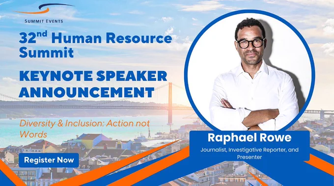 We’re delighted to announce that Raphael Rowe – Journalist, Investigative Reporter, and Presenter of Netflix’s Inside the World’s Toughest Prisons – will be the keynote speaker at the 32nd Human Resource Summit this October in Lisbon.

Raphael’s keynote, “Diversity & Inclusion: Action not Words”, will explore the real power of difference in the workplace, drawing on his extraordinary personal journey and his career breaking barriers in journalism.

With a story that embodies resilience, equality, and change, Raphael is set to inspire HR leaders to go beyond conversations and drive real impact in their organisations.

📅 15–17 October 2025
 📍 Dolce CampoReal, Lisbon