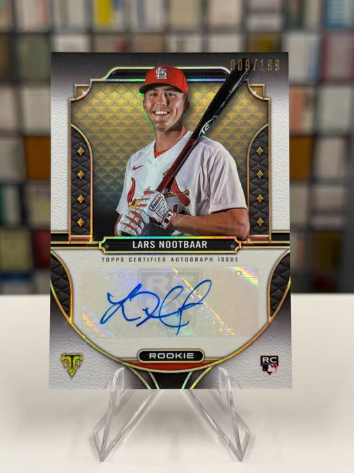 2022 Topps Triple Threads 
Certified Autograph Issue Rookie Card
Lars Nootbaar, St. Louis Cardinals (009/199)