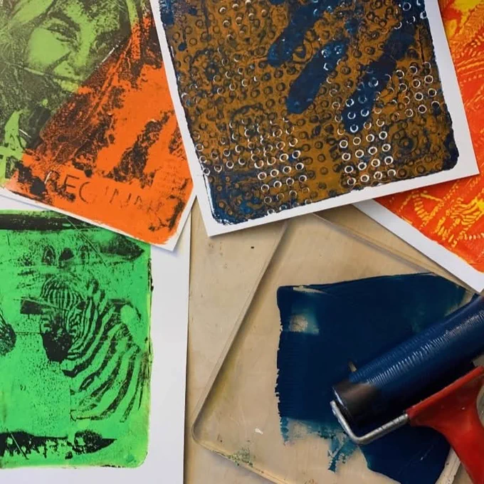 Gelli printing photo.