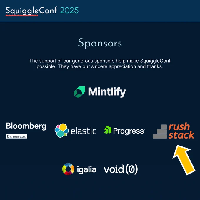 Rush Stack logo under SquiggleConf sponsors