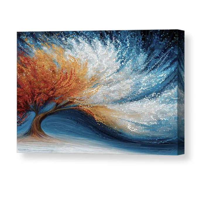 Swirling through seasons in a single breath 🍂❄️ This abstract tree blends autumn warmth with winter’s hush—created with AI and hand-painted textures in Adobe Fresco, Illustrator, Topaz Labs, and Photoshop. #AbstractTree #SeasonalArt #MixedMedia #AIArt #LenaOwens #OlenaArt #FallToWinter #DigitalPainting #ColorInMotion

🖼️ Shop the artwork: 🔗 Fine Art America  https://fineartamerica.com/featured/whirlwind-seasons-abstract-tree-in-motion-lena-owens.html?newartwork=true 
 🔗 Pixels https://olena-art.pixels.com/art/abstract 

A stylized tree with swirling branches in warm reds, oranges, and yellows on the left, transitioning to cool blues and whites on the right. The background features dynamic brushstrokes suggesting wind and seasonal change. The composition is vibrant and textured, blending autumn and winter in a single expressive image. 