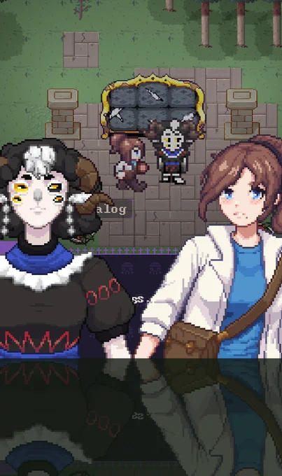 Graphics illustrating non linear dialogues in Graveyard Mansion