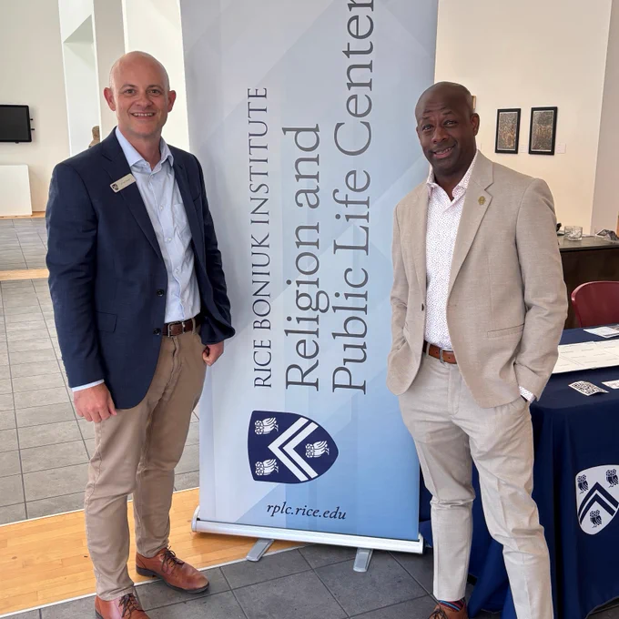 RPLC director Todd Ferguson and Jason Shelton at the 9/8/2025 Religious and Civic Leader Gathering