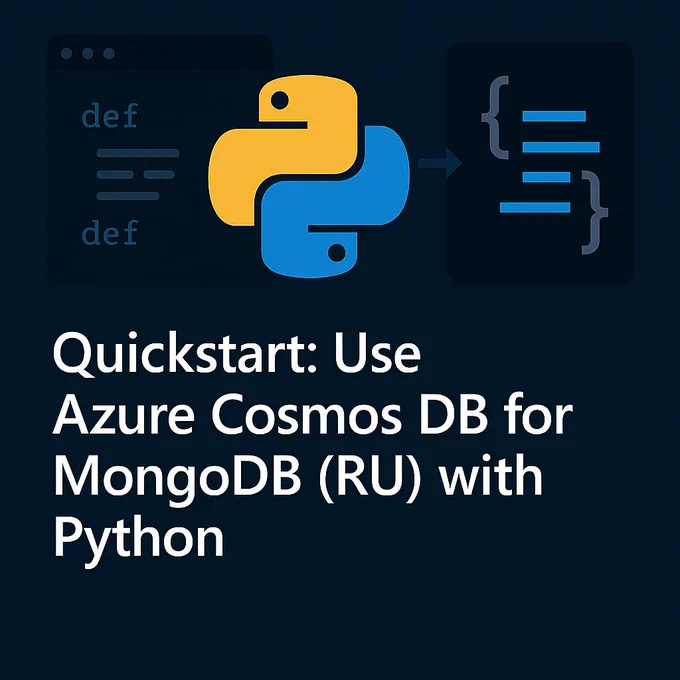 Quickstart: Use Azure Cosmos DB for MongoDB (RU) with Python