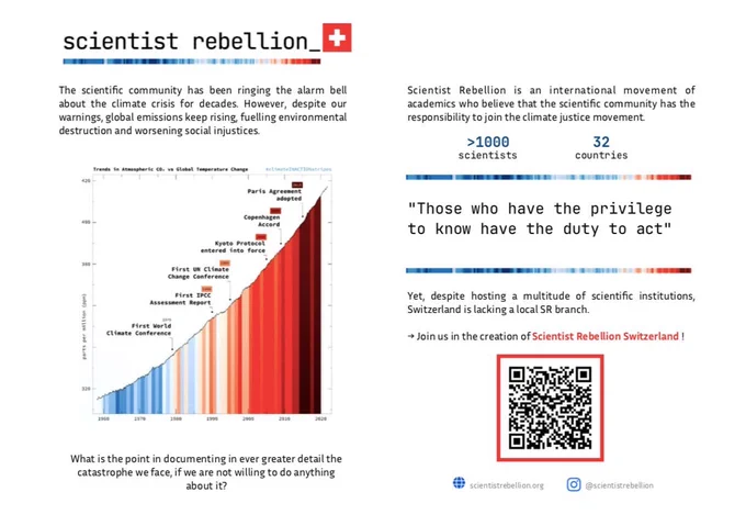 Flyer for Scientist Rebellion