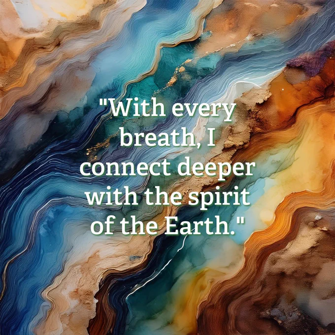 With every breath, I connect deeper with the spirit of the Earth