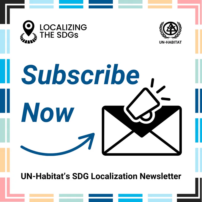 Subscribe to our newsletter graphic of envelope with colourful border.