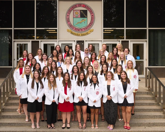 Group photo of the class of 2028 posing after their Welcome Ceremony