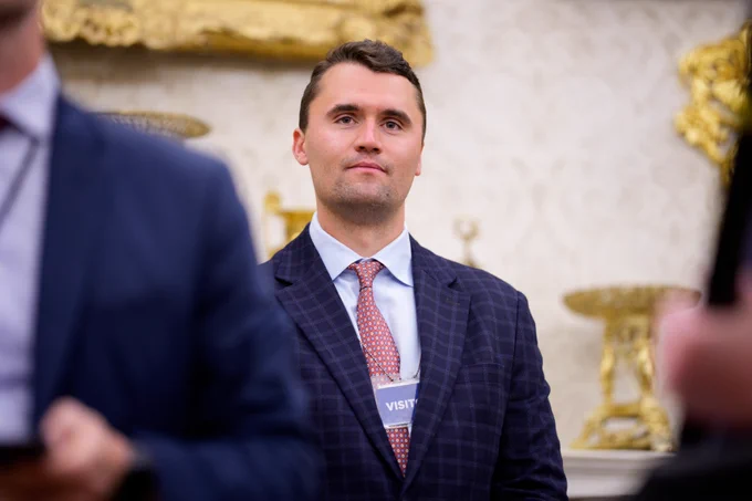 FILE - Turning Point USA co-founder Charlie Kirk stands in the White House in Washington, D.C. (Andrew Harnik/Getty Images)