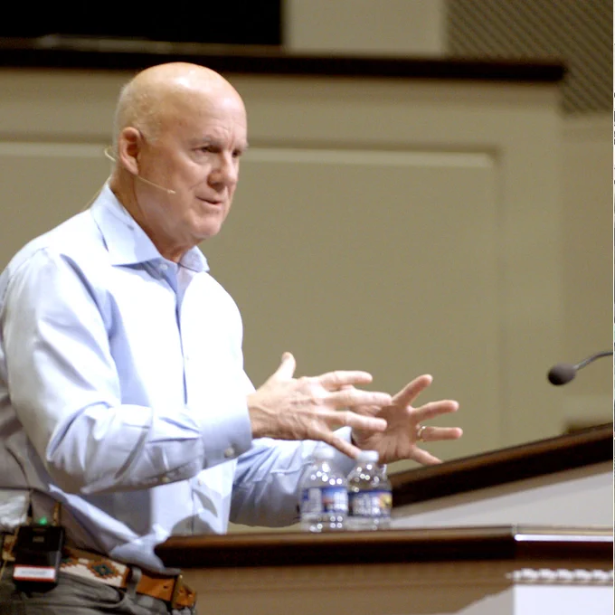 Russ Andrews leads the Men's Tuesday Bibles Study