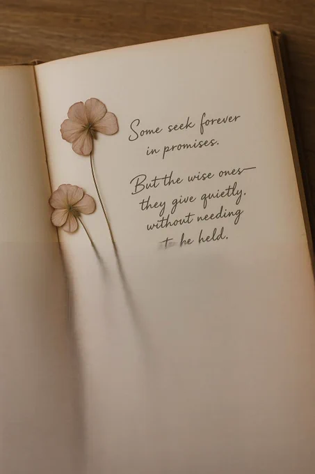 The truest love gives quietly