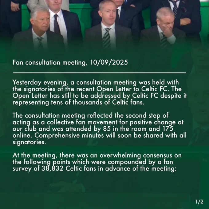 Joint statement re fan consultation meeting 100925