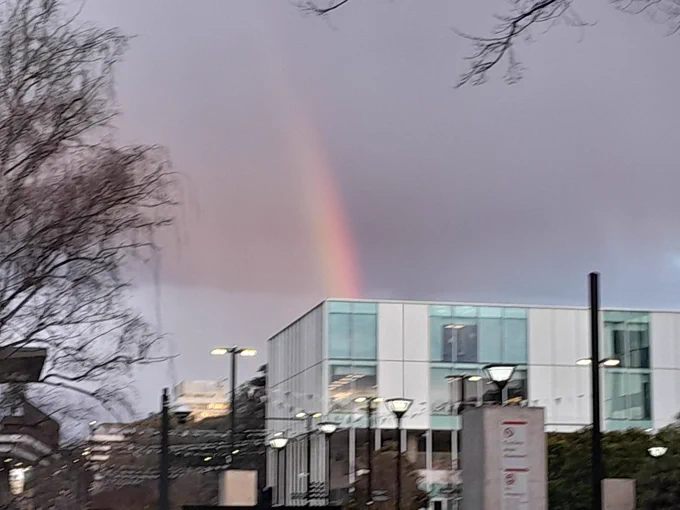 A rainbow appears over ANU central campus directly after the VC resigns 
