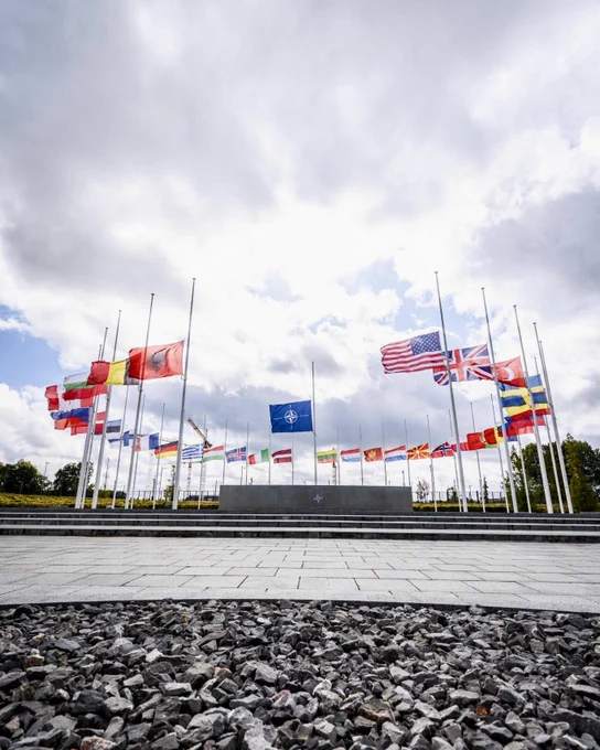 All flags at NATO Headquarters at half-mast