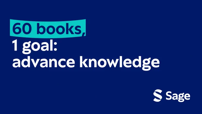 60 books, 1 goal: advance knowledge. Sage.