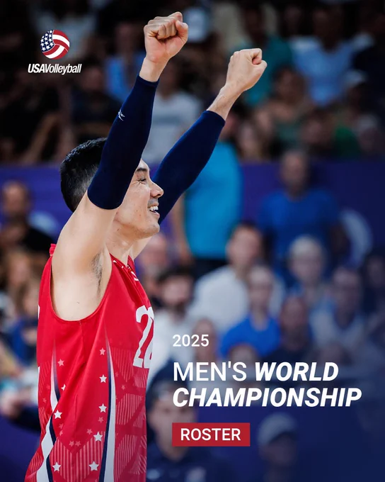 Erik Shoji raises his hands in triumph. The Men's World Championship Roster is ready